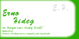 erno hideg business card